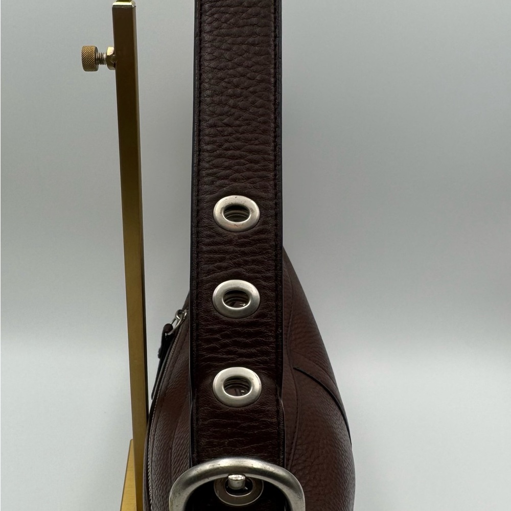 Auth Coach Y2K East West Pebbled Leather Soho Crossbody Handbag Brown F12321 - Picture 10 of 16